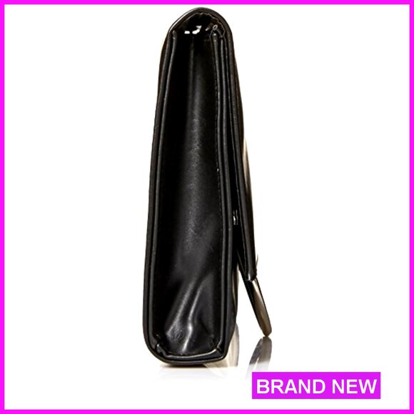 Large Envelope Clutch with Removable Shoulder Strap, Vegan Leather